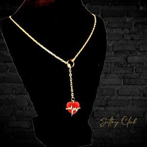 Feel My Pulse Discreet Lariat Necklace in Rose Gold